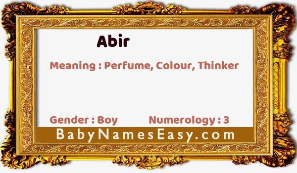 Abir name meaning