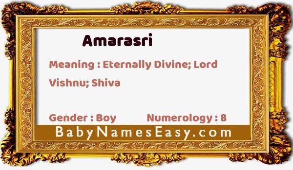 Amarasri name meaning