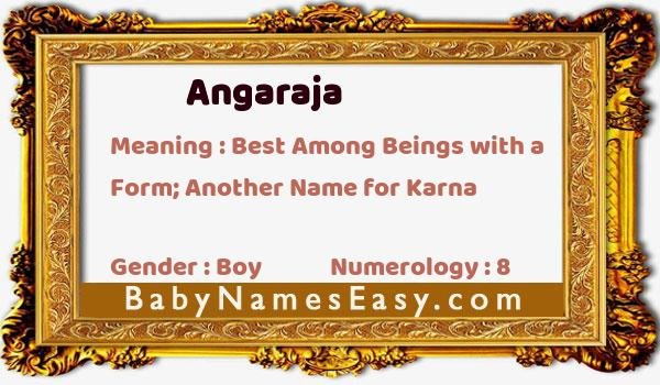 Angaraja name meaning