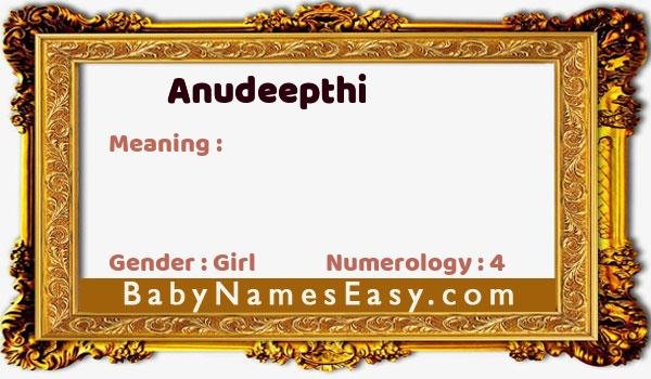 Anudeepthi name meaning