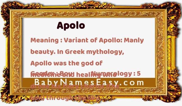 Apolo name meaning