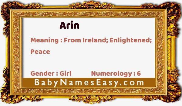 Arin name meaning