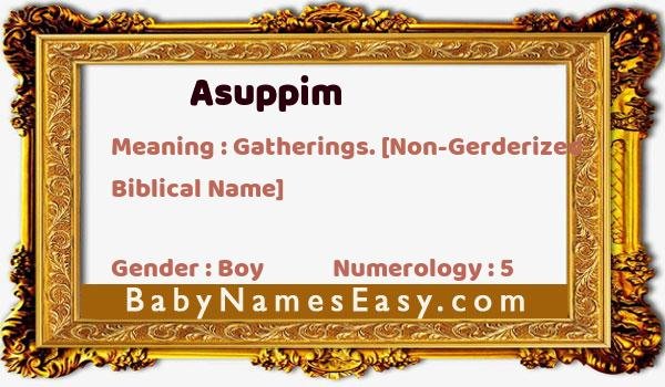 Asuppim name meaning