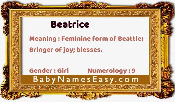 Beatrice name meaning