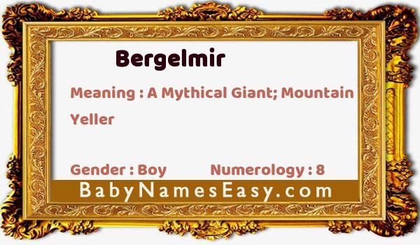 Bergelmir name meaning