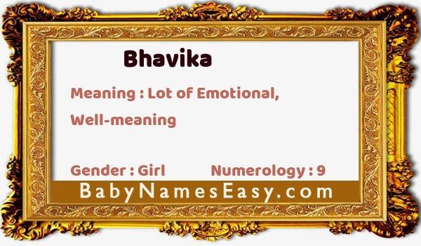 Bhavika name meaning