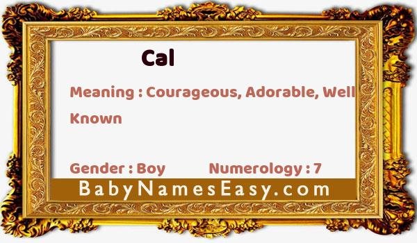 Cal name meaning