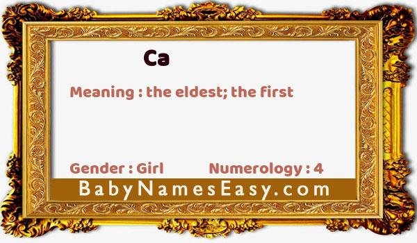 Ca name meaning