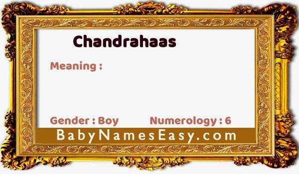Chandrahaas name meaning