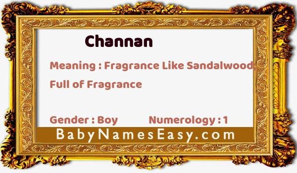 Channan name meaning