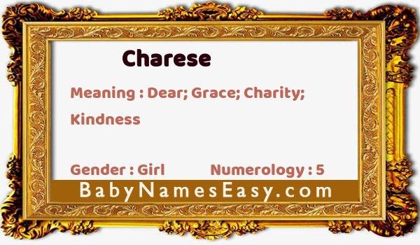 Charese name meaning