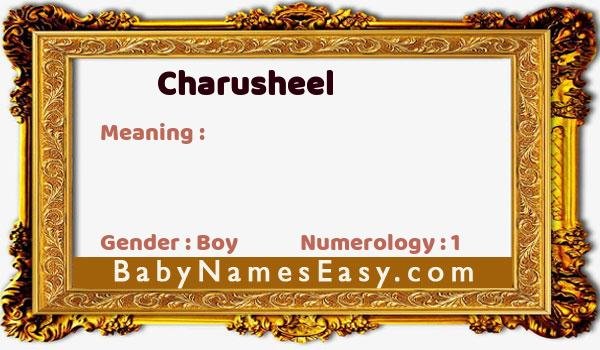 Charusheel name meaning