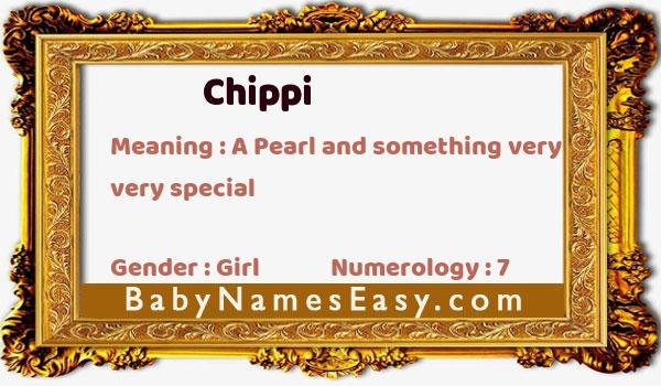 Chippi name meaning