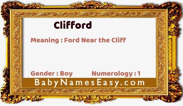 Clifford name meaning