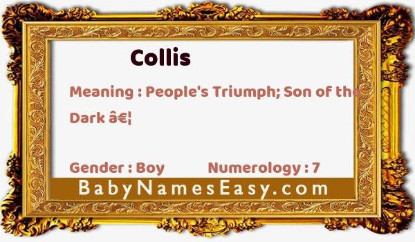 Collis name meaning