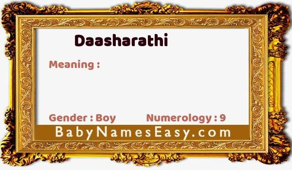 Daasharathi name meaning