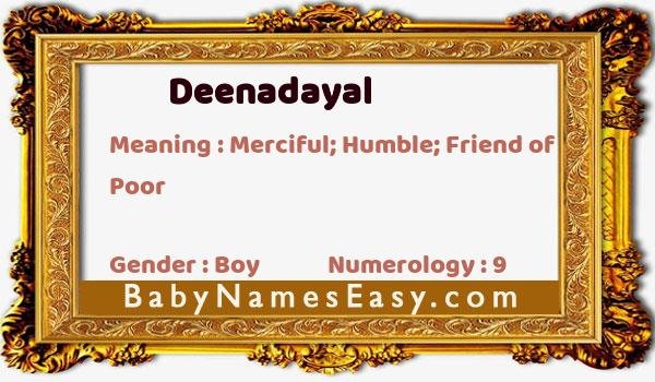 Deenadayal name meaning