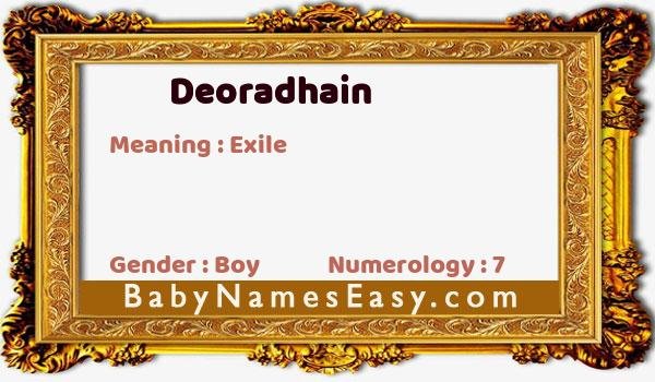 Deoradhain name meaning