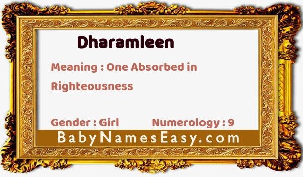 Dharamleen name meaning