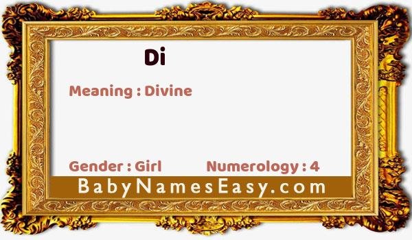 Di name meaning