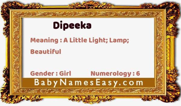 Dipeeka name meaning