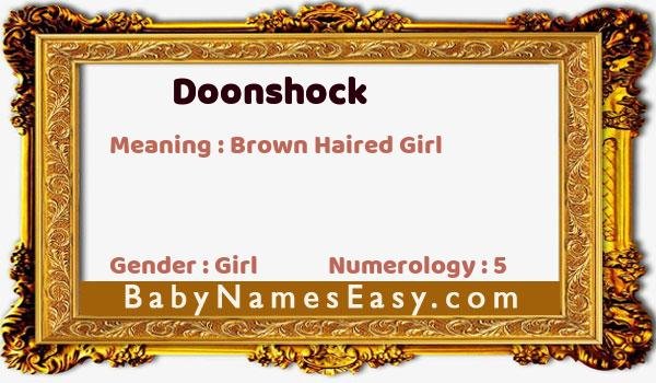 Doonshock name meaning