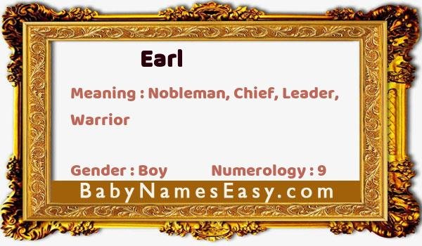 Earl name meaning