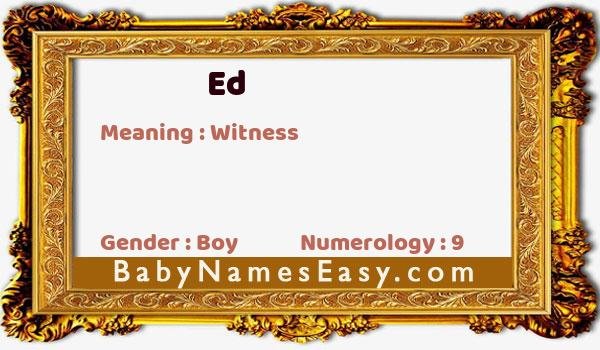 Ed name meaning
