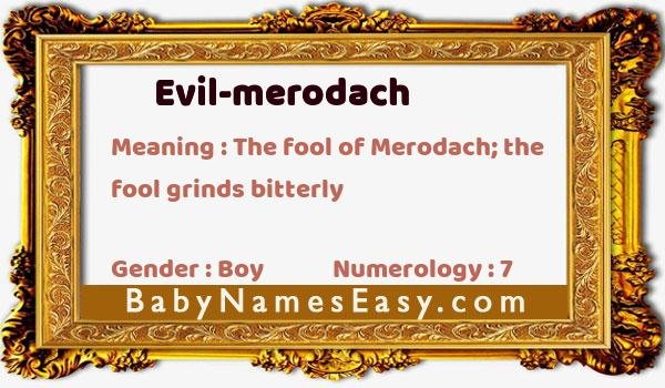 Evil-merodach name meaning