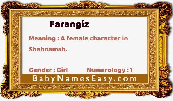 Farangiz name meaning