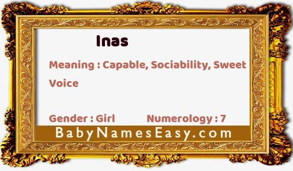 Inas name meaning