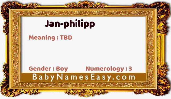 Jan-philipp name meaning