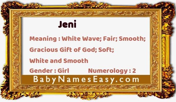 Jeni name meaning