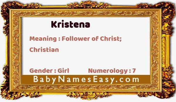 Kristena name meaning