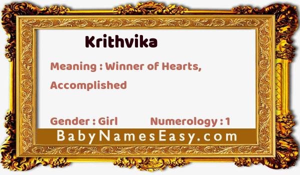 Krithvika name meaning