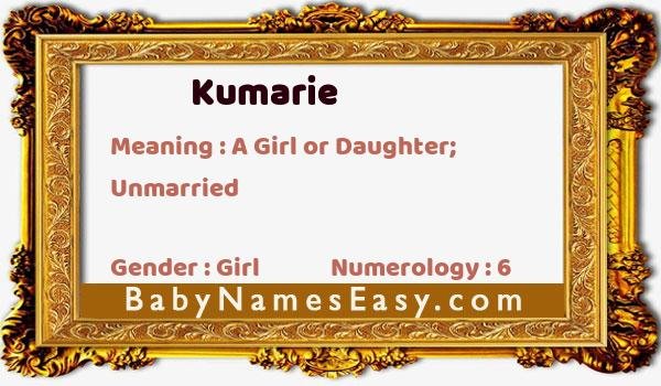 Kumarie name meaning
