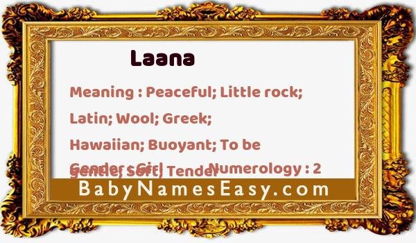 Laana name meaning