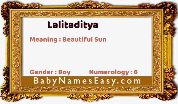 Lalitaditya name meaning