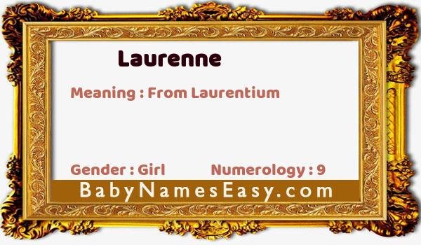 Laurenne name meaning