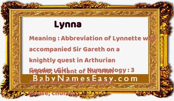 Lynna name meaning