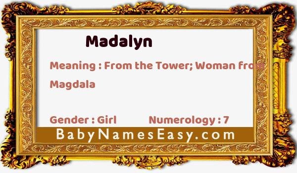 Madalyn name meaning