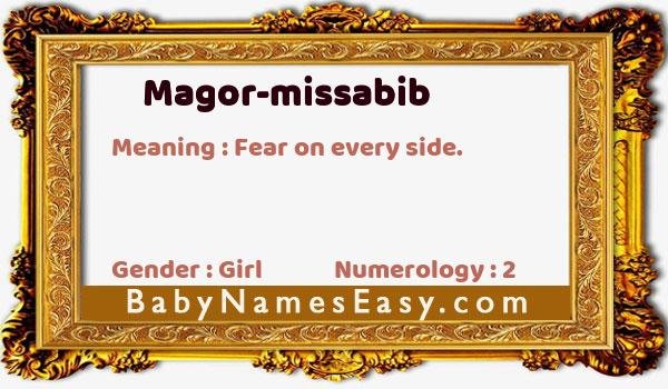 Magor-missabib name meaning