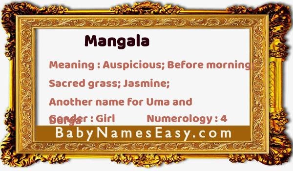 Mangala name meaning