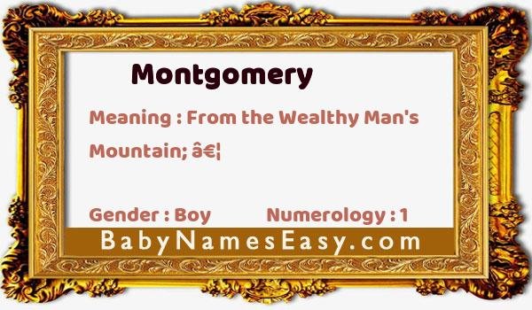 Montgomery name meaning