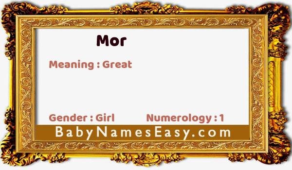 Mor name meaning