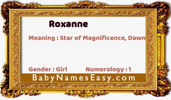 Roxanne name meaning