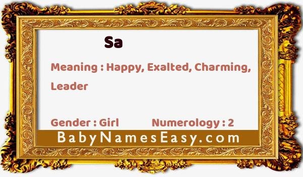 Sa name meaning