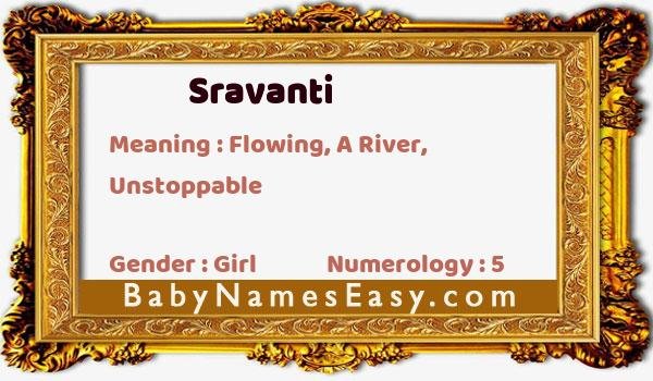 Sravanti name meaning