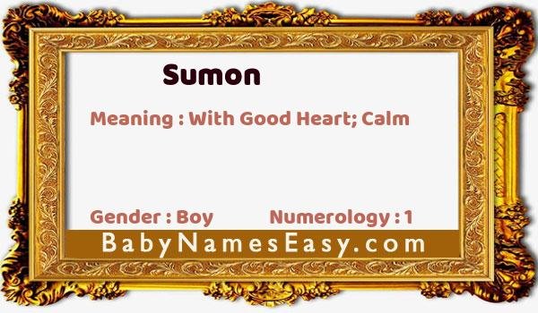 Sumon name meaning