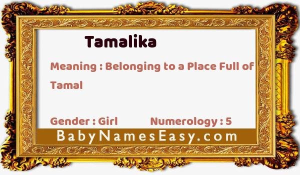 Tamalika name meaning